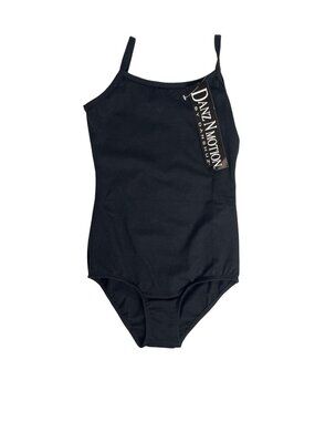 Danshuz Danz N Motion Leotard Bodysuit Dance Gymnastic Girls Size 8-10 Black New